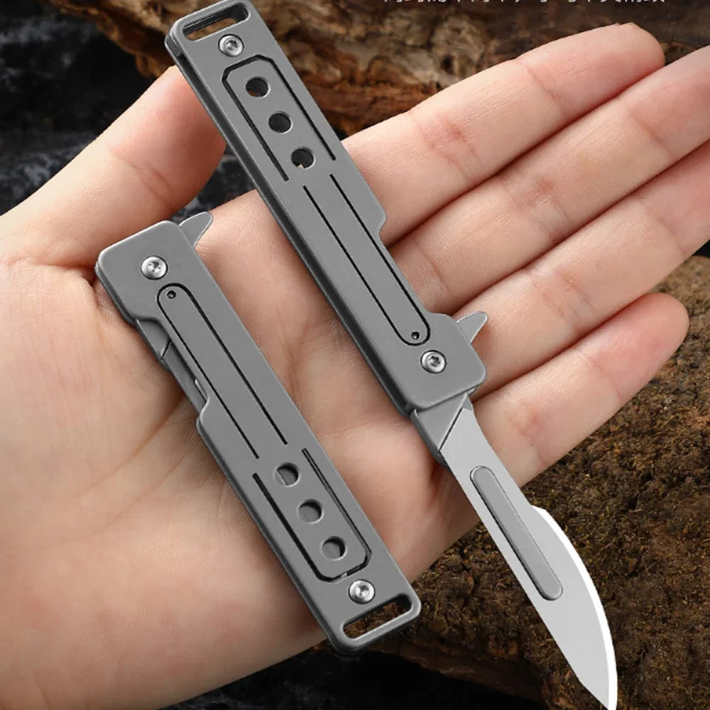 Dive Knife Titanium - Titanium Alloy Scalpel Fast Open Folding