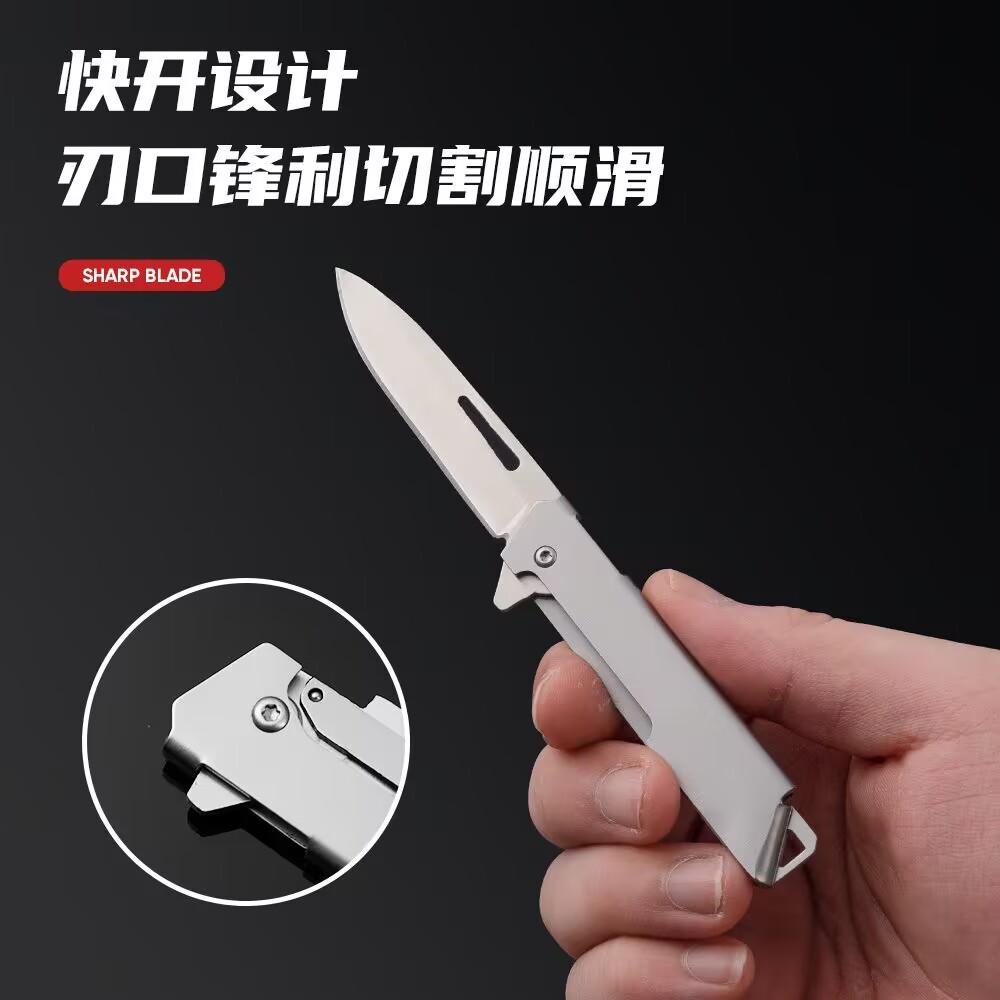 New Full Steel Outdoor Quick-F - Dive Knife Titanium avis et prix