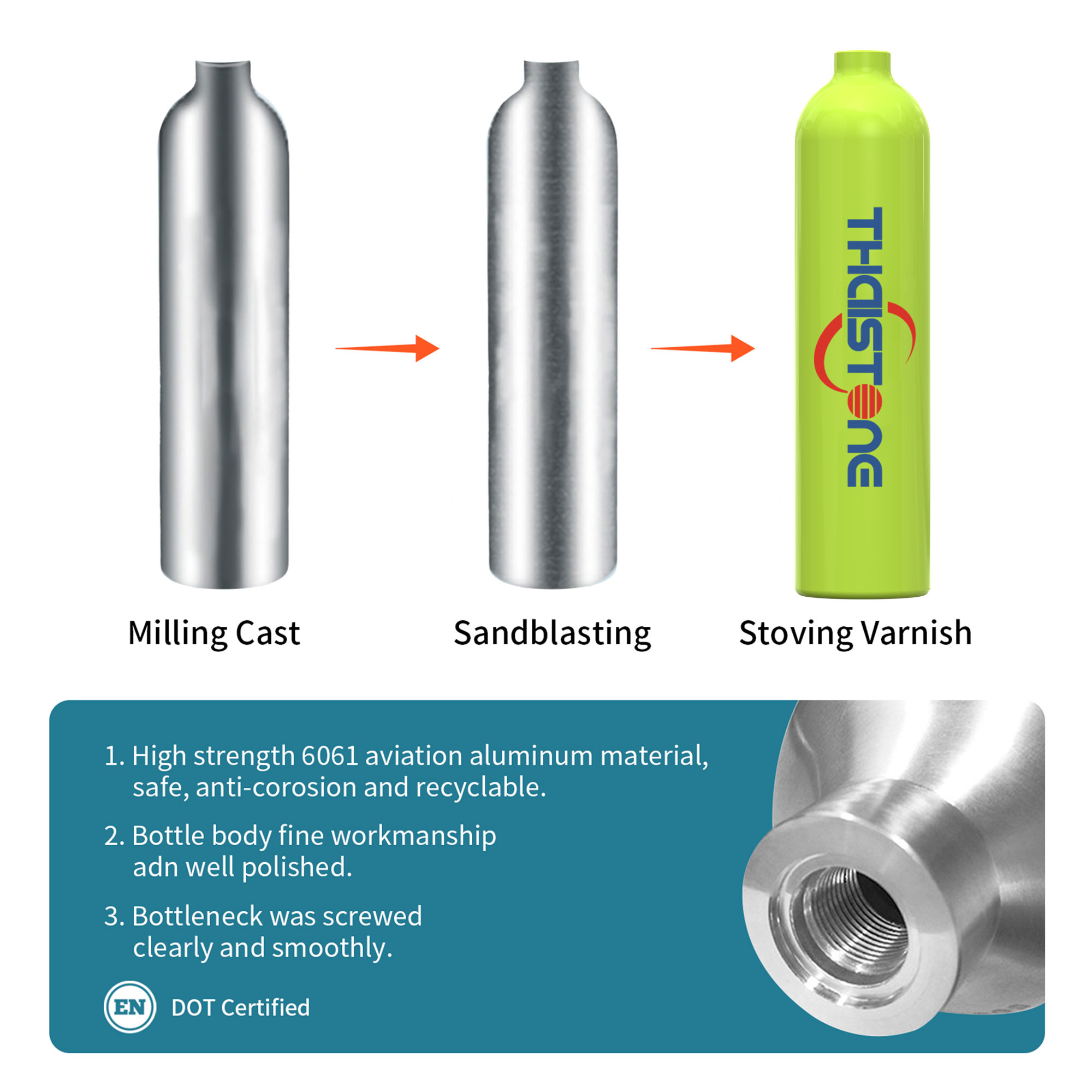 THAISTONE 1L Scuba Oxygen Tank - Aquatic Diving avis et prix