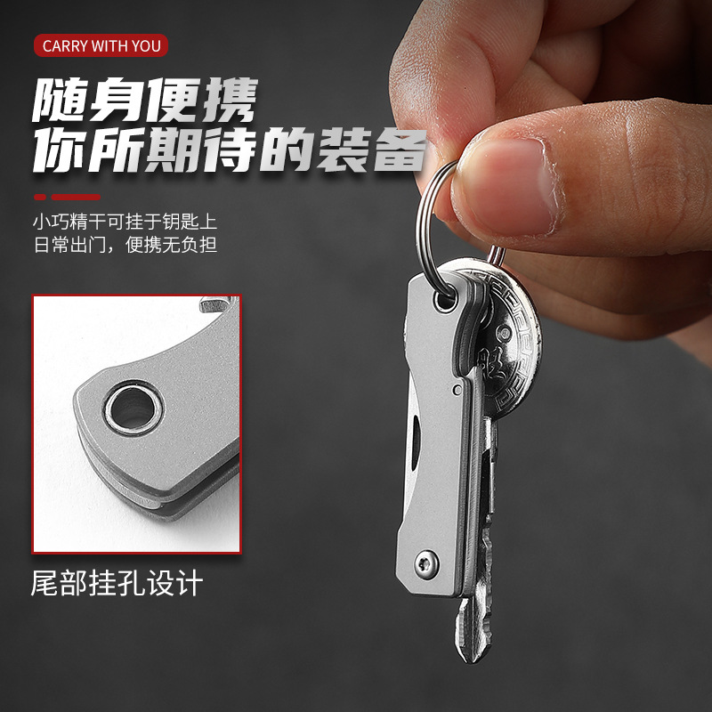 Titanium Alloy Outdoor Folding - Dive Knife Titanium avis et prix